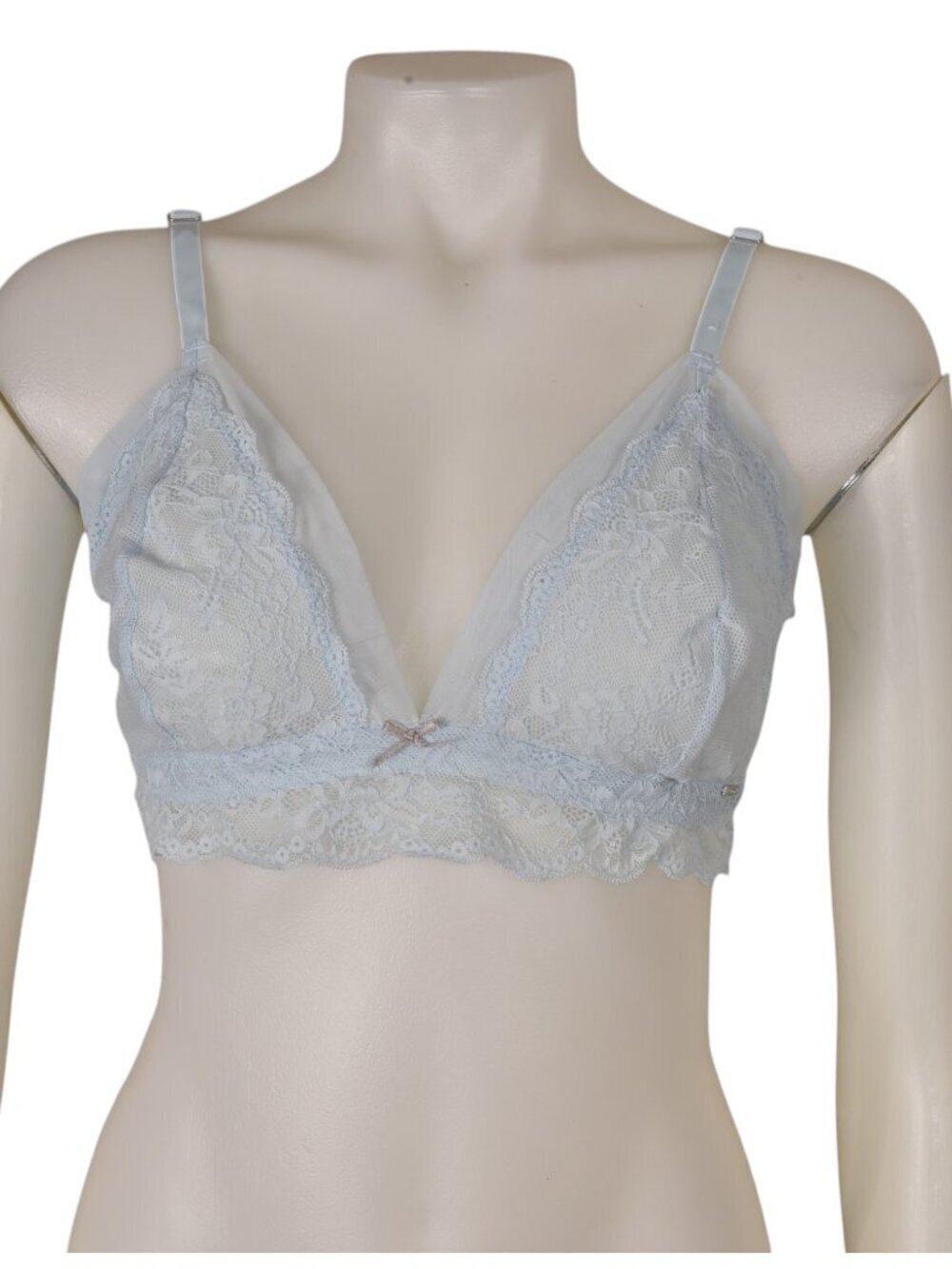 La Vie en Rose Blue Lace Wireless Bralette XL Bra